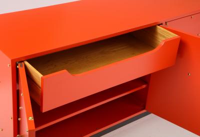 Tommi Parzinger Tommi Parzinger Coral LAcquered Credenza