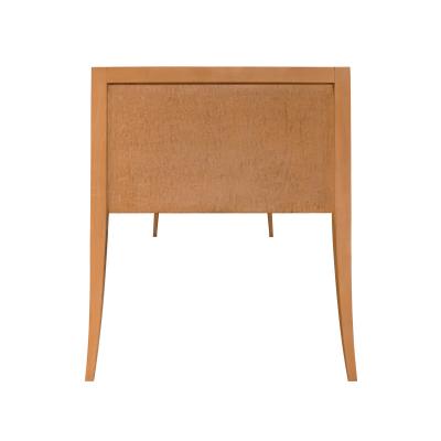 Tommi Parzinger Tommi Parzinger Desk in White Ash with Engraved Brass Pulls 1960s Signed 