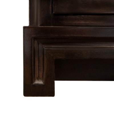 Tommi Parzinger Tommi Parzinger Elegant Chest of Drawers with Etched Brass Pulls 1950s Signed 