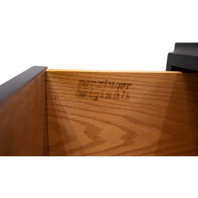 Tommi Parzinger Tommi Parzinger Elegant Chest of Drawers with Etched Brass Pulls 1950s Signed 