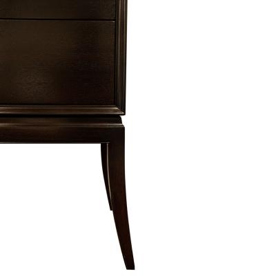 Tommi Parzinger Tommi Parzinger Elegant Chest of Drawers with Etched Brass Pulls 1950s Signed 