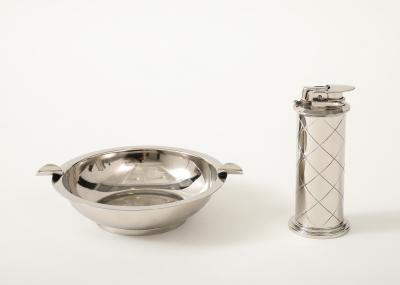 Tommi Parzinger Tommi Parzinger Nickel Lighter Ashtray set