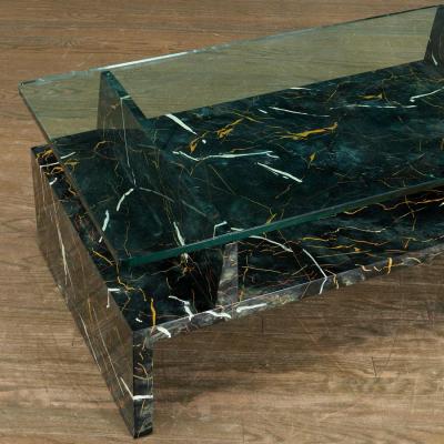 Tommi Parzinger Tommi Parzinger Painted Faux Marble Coffee Table