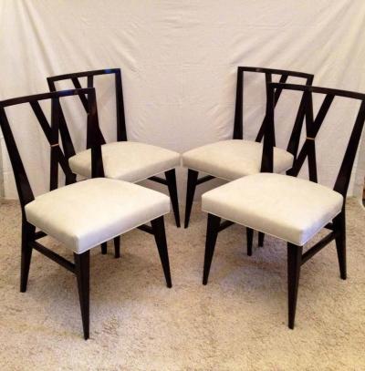 Tommi Parzinger Tommi Parzinger Rare Table and Four X Chairs