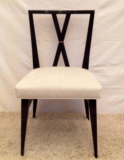 Tommi Parzinger Tommi Parzinger Rare Table and Four X Chairs