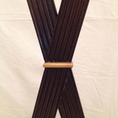Tommi Parzinger Tommi Parzinger Rare Table and Four X Chairs