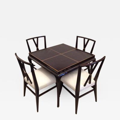 Tommi Parzinger Tommi Parzinger Rare Table and Four X Chairs