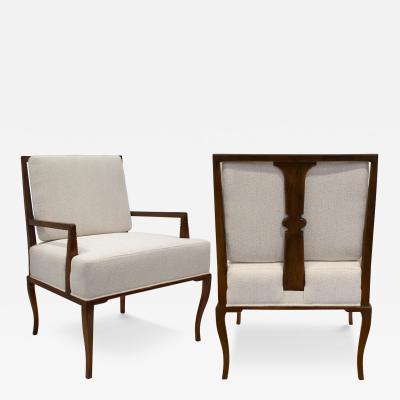 Tommi Parzinger Tommi Parzinger Rare and Exquisite Pair of Lounge Chairs 1950s