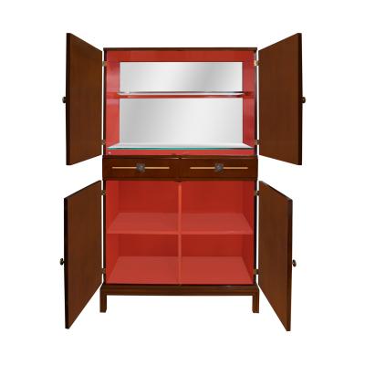 Tommi Parzinger Tommi Parzinger Superb Illuminated Bar Cabinet with Inlays 1950s Signed 