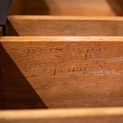 Tommi Parzinger Tommi Parzinger Superb Illuminated Bar Cabinet with Inlays 1950s Signed 