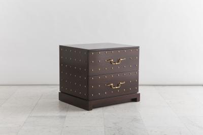 Tommi Parzinger Tommi Parzinger Two Drawer Studded Dresser USA c 1955