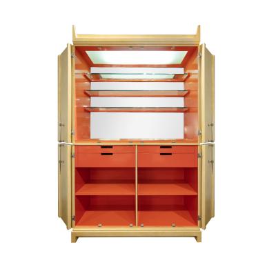 Tommi Parzinger Tommi Parzinger Unique and Impressive Illuminated Bar Cabinet 1950s Signed 