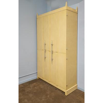 Tommi Parzinger Tommi Parzinger Unique and Impressive Illuminated Bar Cabinet 1950s Signed 