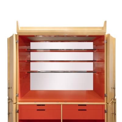 Tommi Parzinger Tommi Parzinger Unique and Impressive Illuminated Bar Cabinet 1950s Signed 