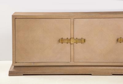 Tommi Parzinger Tommi Parzinger Weathered Oak Mahogany Credenza