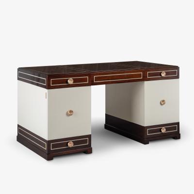 Tommi Parzinger Tommi Parzinger for Charak Modern Mahogany Leather Desk