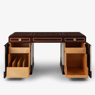Tommi Parzinger Tommi Parzinger for Charak Modern Mahogany Leather Desk