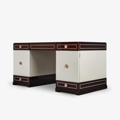 Tommi Parzinger Tommi Parzinger for Charak Modern Mahogany Leather Desk