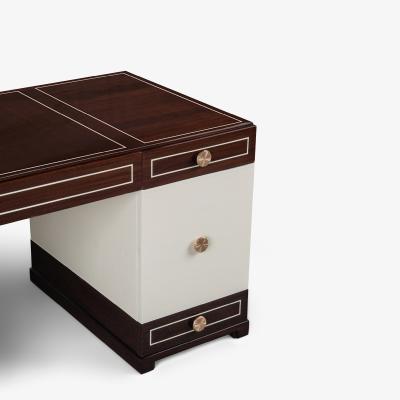 Tommi Parzinger Tommi Parzinger for Charak Modern Mahogany Leather Desk