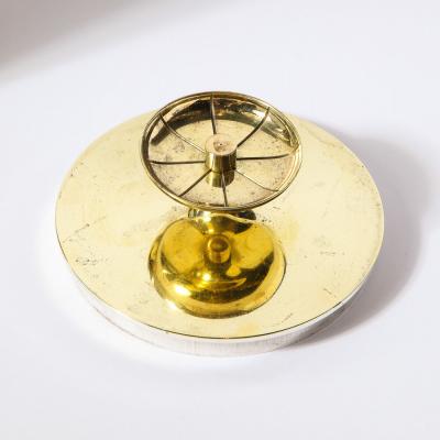 Tommi Parzinger Tommi Parzinger for Dorlyn Silversmiths Tea Service in Polished Brass Walnut