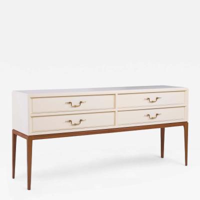 Tommi Parzinger Tommi Parzinger for Parzinger Originals MCM Milk Glass Top Console Credenza