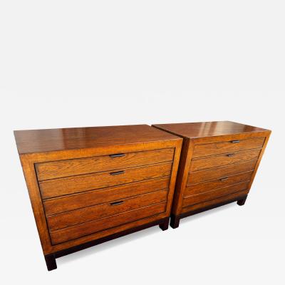 Tommy Bahama Pair of Tommy Bahama Walnut Ocean Club Coral 3 Drawer Nightstands