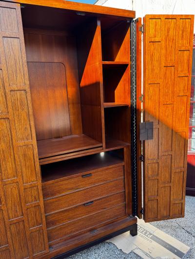 Tommy Bahama Tommy Bahama Walnut Ocean Club Coral Armoire Chest w Bi fold Doors