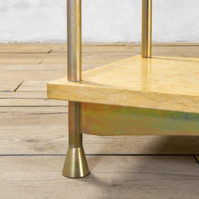 Toni Cordero Toni Cordero Commode with six drawers in wood and travertine 80s
