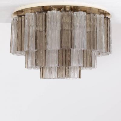 Toni Zuccheri 1 of 2 Kalmar Tronchi Three Tier Murano Glass Flush Mount Venini by Zuccheri