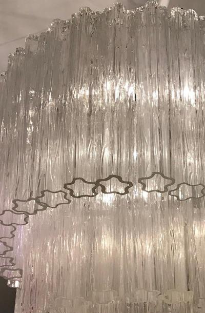 Toni Zuccheri Extraordinary Pair of Chandeliers by Toni Zuccheri for Venini 1960s