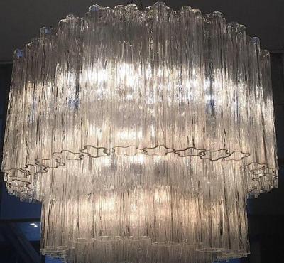 Toni Zuccheri Extraordinary Pair of Chandeliers by Toni Zuccheri for Venini 1960s