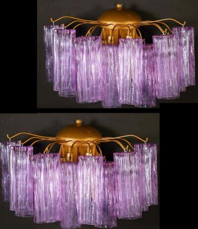 Toni Zuccheri Four Midcentury Colored Murano Glass Scones by Tony Zuccheri for Venini