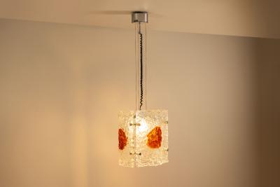 Toni Zuccheri Hang Lamp attr to Toni Zuccheri for A V Mazzega Italy 1970s