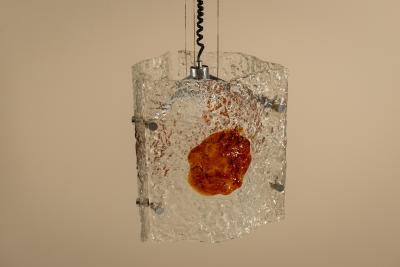 Toni Zuccheri Hang Lamp attr to Toni Zuccheri for A V Mazzega Italy 1970s