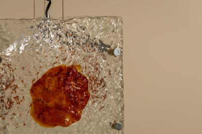 Toni Zuccheri Hang Lamp attr to Toni Zuccheri for A V Mazzega Italy 1970s