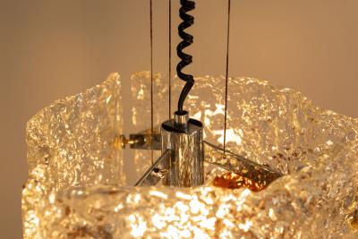 Toni Zuccheri Hang Lamp attr to Toni Zuccheri for A V Mazzega Italy 1970s