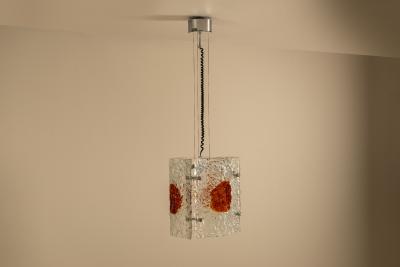 Toni Zuccheri Hang Lamp attr to Toni Zuccheri for A V Mazzega Italy 1970s