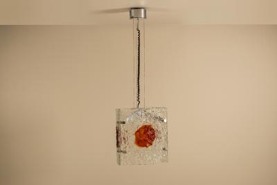 Toni Zuccheri Hang Lamp attr to Toni Zuccheri for A V Mazzega Italy 1970s