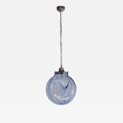 Toni Zuccheri Italian Mid Century Murano Ball Glass Pendant Lamp by Toni Zuccheri 1960s