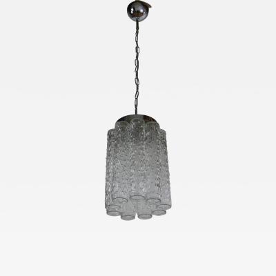 Toni Zuccheri Italian Midcentury Murano Glass Chandelier Venini Tronchi by Toni Zuccheri