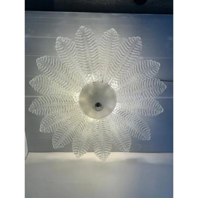 Toni Zuccheri Lot of 2 Murano Glass Sputnik Chandelier Flush Mount Mazzega Zuccheri Style