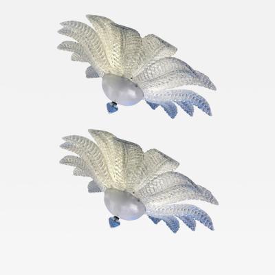 Toni Zuccheri Lot of 2 Murano Glass Sputnik Chandelier Flush Mount Mazzega Zuccheri Style