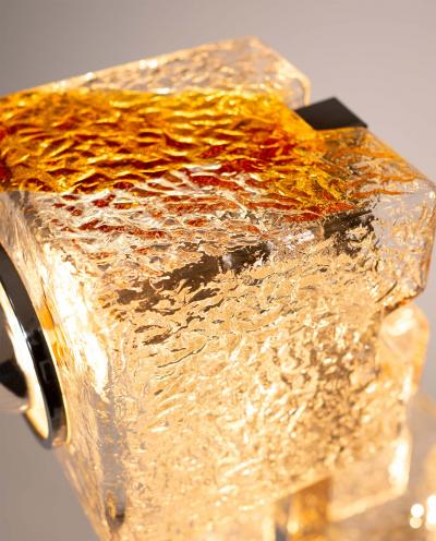 Toni Zuccheri Mid Century Murano Glass Cube Floor Lamp Toni Zuccheri VeArt Italy 1970s