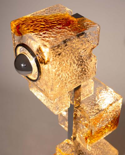 Toni Zuccheri Mid Century Murano Glass Cube Floor Lamp Toni Zuccheri VeArt Italy 1970s