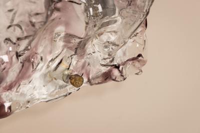 Toni Zuccheri Pair of Large Wall Appliques in Murano Glass by Toni Zuccheri Italy 1970s