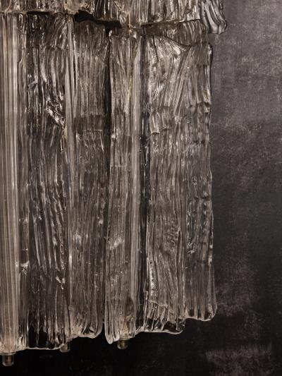 Toni Zuccheri Pair of Toni Zuccheri for Venini Murano Eliche Glass Wall Sconces