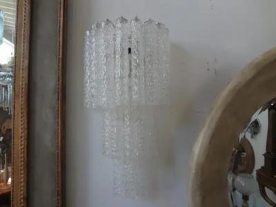 Toni Zuccheri Pair of Toni Zuccheri for Venini Murano Glass Sconces