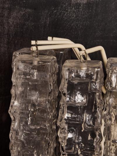 Toni Zuccheri Pair of Wall Sconces by Toni Zuccheri for Venini Squared Murano Tronchis