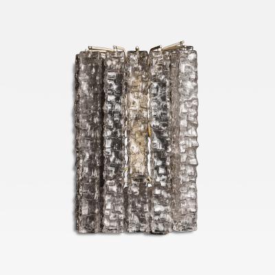 Toni Zuccheri Pair of Wall Sconces by Toni Zuccheri for Venini Squared Murano Tronchis