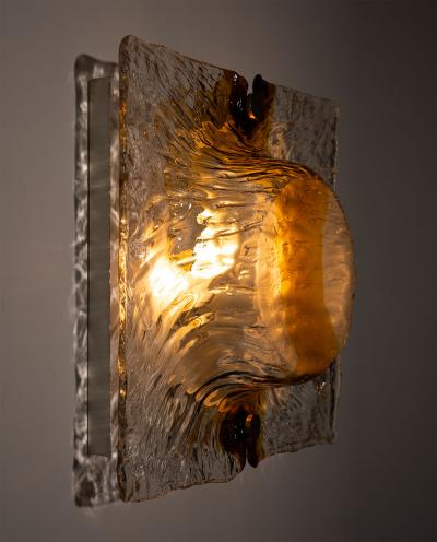 Toni Zuccheri Toni Zuccheri Large Wall Lamp for Venini 1960s